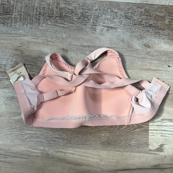 Lululemon Enlite Bra High Support Pink Crossback Sports Bra 34C Wireless - Picture 3 of 4